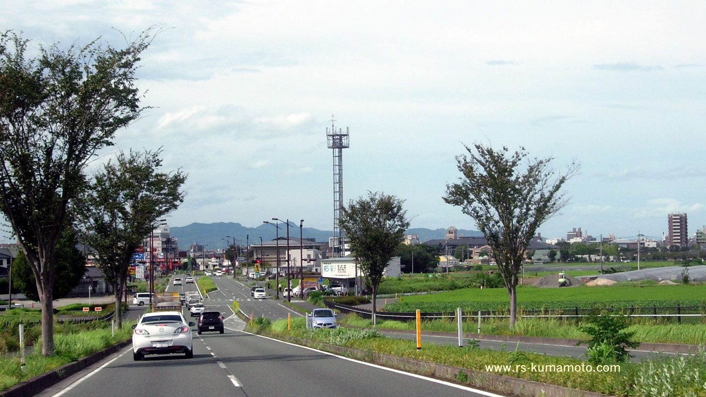九州自動車道立体交差　西方向　2012年9月撮影