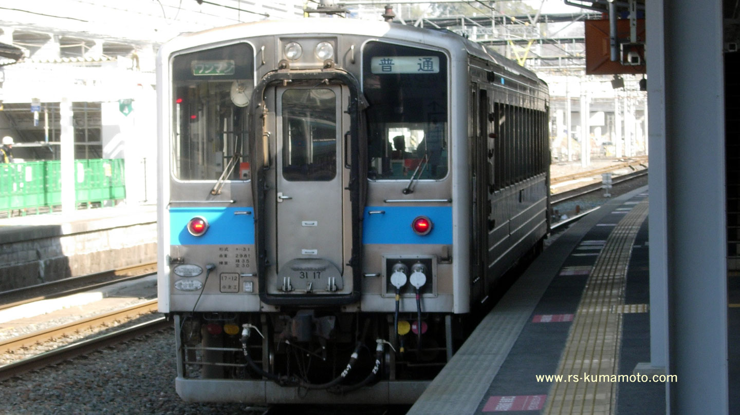 三角線普通列車のキハ31（熊本駅）　2011年2月撮影