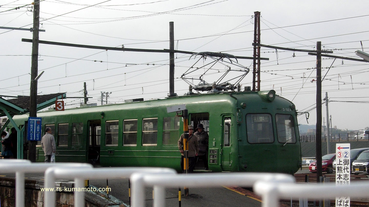 北熊本駅に到着した5102　2014年1月撮影